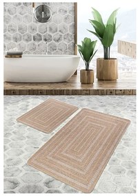 Hnedé kúpeľňové predložky v súprave 2 ks 60x100 cm – Mila Home