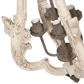 Biele rustikálne závesné svietidlo Ø40