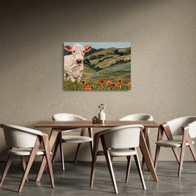 Sklenený obraz - Imitácia pleteného motívu (70x50 cm)