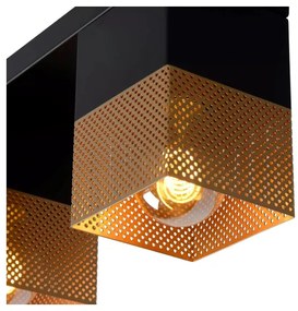 Lucide 21123/03/02 - Stropné svietidlo RENATE 3xE27/40W/230V zlatá/čierna