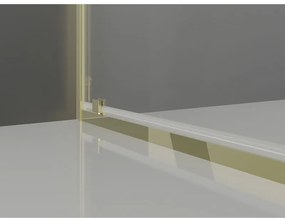 Mexen Exo, dvojité výklopné sprchové dvere 70 cm, číre sklo, zlatá, 8182-070-000-50-00