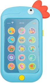 Baby Mix Detský telefón Papagáj modrá, 8 x 14 x 2 cm