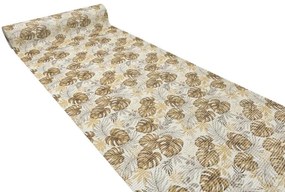 Kúpelňová penová rohož 265B Monstera béžová