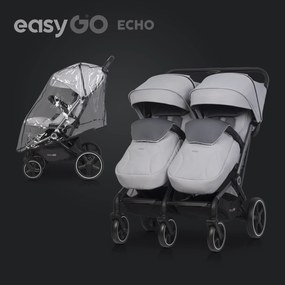 Súrodenecký kočík EasyGo Echo Cloudy Gray
