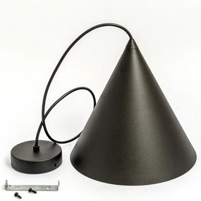 Luster na lanku ETNA II 1xE27/15W/230V pr. 25 cm čierny