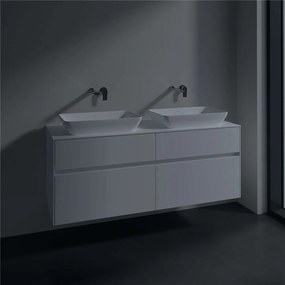 VILLEROY &amp; BOCH Collaro závesná skrinka pod dve umývadlá na dosku, 4 zásuvky, 1400 x 500 x 548 mm, White Matt, C11900MS