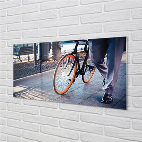 Obraz plexi Mesto na bicykli noha 125x50 cm