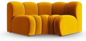 Žltý zamatový modul pohovky (variabilný roh) Lupine – Micadoni