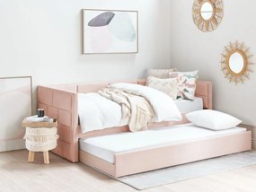 Jednolôžková posteľ 200 x 90 cm Chaza (ružová). Vlastná spoľahlivá doprava až k Vám domov. 1080241