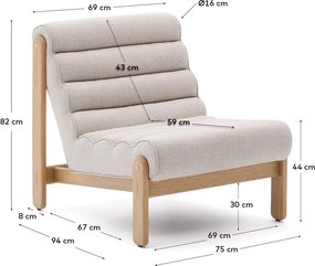 Béžové kreslo Magira – Kave Home