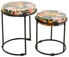 Jungle set 2 príručných stolíkov viacfarebný