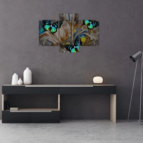 Obraz - Žiariví motýle na obraze (90x60 cm)