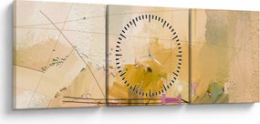 Obraz - Abstrakcia, olejomaľba (s hodinami) (90x30 cm)