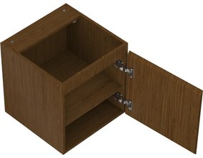 Mexen Rivel, kúpeľňová skrinka 45 cm, 1 dvierka, drážkovaná, orech, 91A21-04547-1-BF86