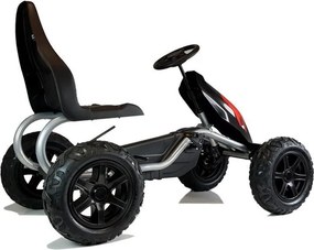 LEAN CARS Pedálový gokart B012 s nafukovacími kolesami, čierny
