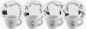 Porcelánové šálky na kávu Carosello, 4 ks