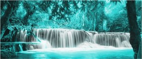 Obraz - Modrý vodopád (120x50 cm)