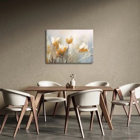 Obraz - Maľba tulipánov (70x50 cm)