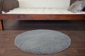 Okrúhly koberec SHAGGY MICRO antracit Veľkosť: kruh 100 cm