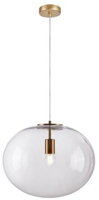 Závesné svietidlo Campania, 1x transparentné sklenené tienidlo, g