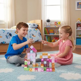 MULTISTORE Magnetické kocky stavebnica 113 dielov pre deti 3+ – kreatívna a edukatívna