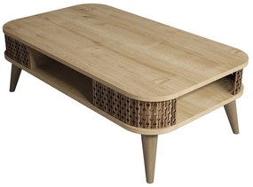 Dizajnový konferenčný stolík Baina 105 cm vzor dub