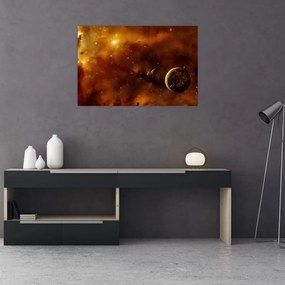 Obraz - Planéty s hmlovinou (90x60 cm)