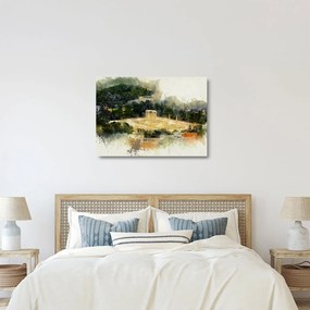Sklenený obraz - Chrám Dia, Atény, Grécko (70x50 cm)