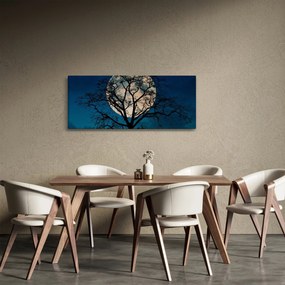 Obraz stromu so splnom (120x50 cm)