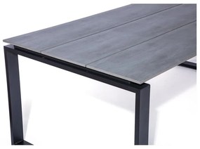 Záhradná jedálenská súprava pre 6 osôb so sivou stoličkou Joanna a stolom Strong, 210 x 100 cm