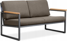 Kovová záhradná lavička Záhradná pohovka antracitová/béžová Konsimo Tribo loft