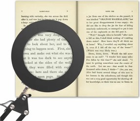 Extol - LED Stmievateľná stolná lampa s lupou LED/8W/5V 2900/4500/7500K čierna