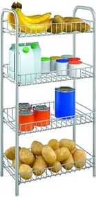 Kovový regál so 4 košíkmi Monaco%