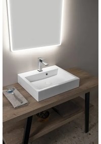 Sapho - Umývadlo na dosku ORINOKO 50x42 cm mramor/biela