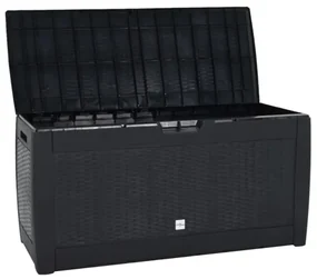 vidaXL Záhradný úložný box antracitový 119x48x60 cm polypropylénový-