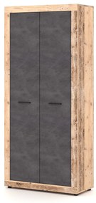 Predsieňová skriňa Luna 198 cm dub Matera svetlý/šedý