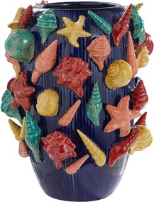 CORAL COAST Váza morské plody 33 cm - tm. modrá