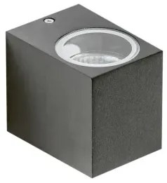 Vonkajšie nástenné osvetlenie Rimini 1 Square tmavosivá