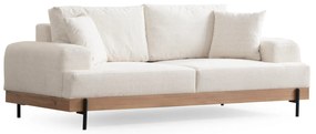 Minimalistická trojmiestna pohovka Eti 220 x 98 cm, biela
