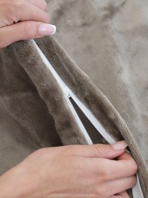 Obliečka na vankúš mikroplyš 40 × 60 cm – Laura sivohnedá