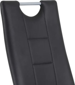 Jedálenská stolička Kim, čierna ekokoža