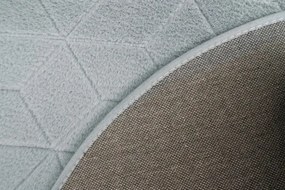 Koberec RABBIT 3D strieborný kruh