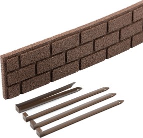 Záhradná palisáda BRICKS 120 x 15 cm, hnedá (so spojkou a klincami) MHEU5000060