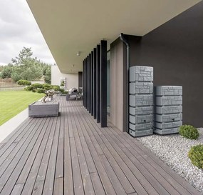 Prosperplast Sud na dažďovú vodu TOWER STONE 500 l - svetlo šedá
