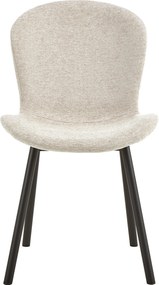 FIORA Béžové (tkanina Apia 453)/čierny rám - MODERNÁ ČALÚNENÁ STOLIČKA DO OBÝVAČKY/ JEDÁLNE LOFT