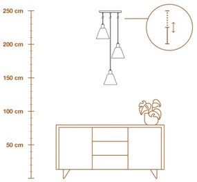 Ledvance - Luster na lanku DECOR RAFFIA 3xE27/15W/230V rafia