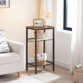 Odkládací stolek Vasagle Loftcore 38 cm hnědý/černý