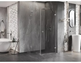 Mexen Lunar-B L, 1-krídlový sprchový kút, pravý, 90 x 90 cm, 8mm číre sklo, chrómový profil, 832L-090-090-01-00-P