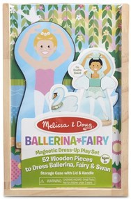 Melissa &amp; Doug Drevená magnetická bábika na obliekanie - Baletka