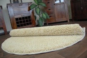 Guľatý koberec SHAGGY Hiza 5 cm cesnakový